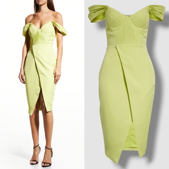 Lavish Alice | Dresses | New Lavish Alice Lime Green Off The Shoulder